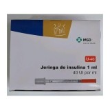 Insulin syringe MSD 40 U.I. 0.5 ml. box of 30 units