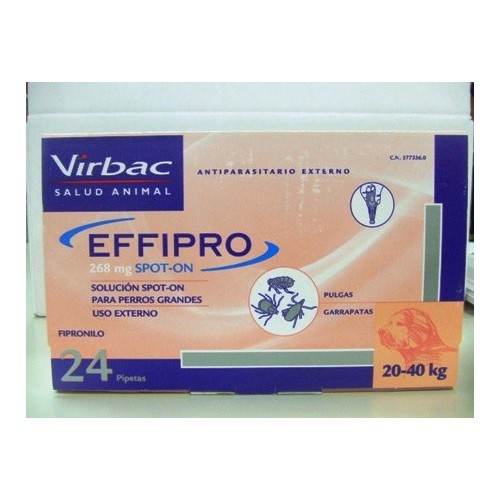 Effipro 268 mg. 20-40 kg 24 pippettes