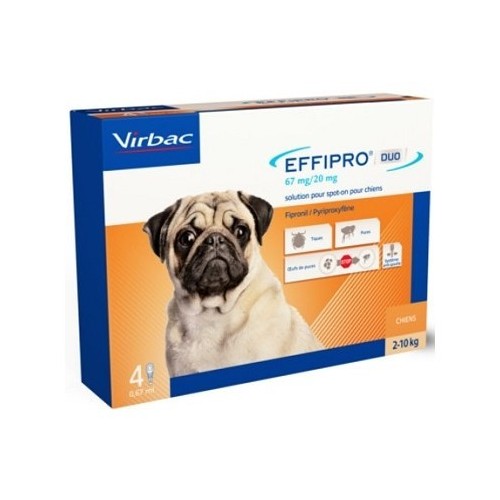 Effipro Duo 67 mg/20 mg (cães 2-10 kg)